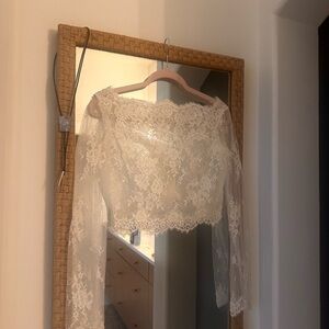 Ivory Lace Long Sleeve Bridal Top